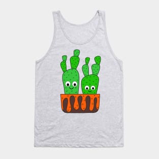 Cute Cactus Design #180: Cacti In Lava Plant Box Tank Top